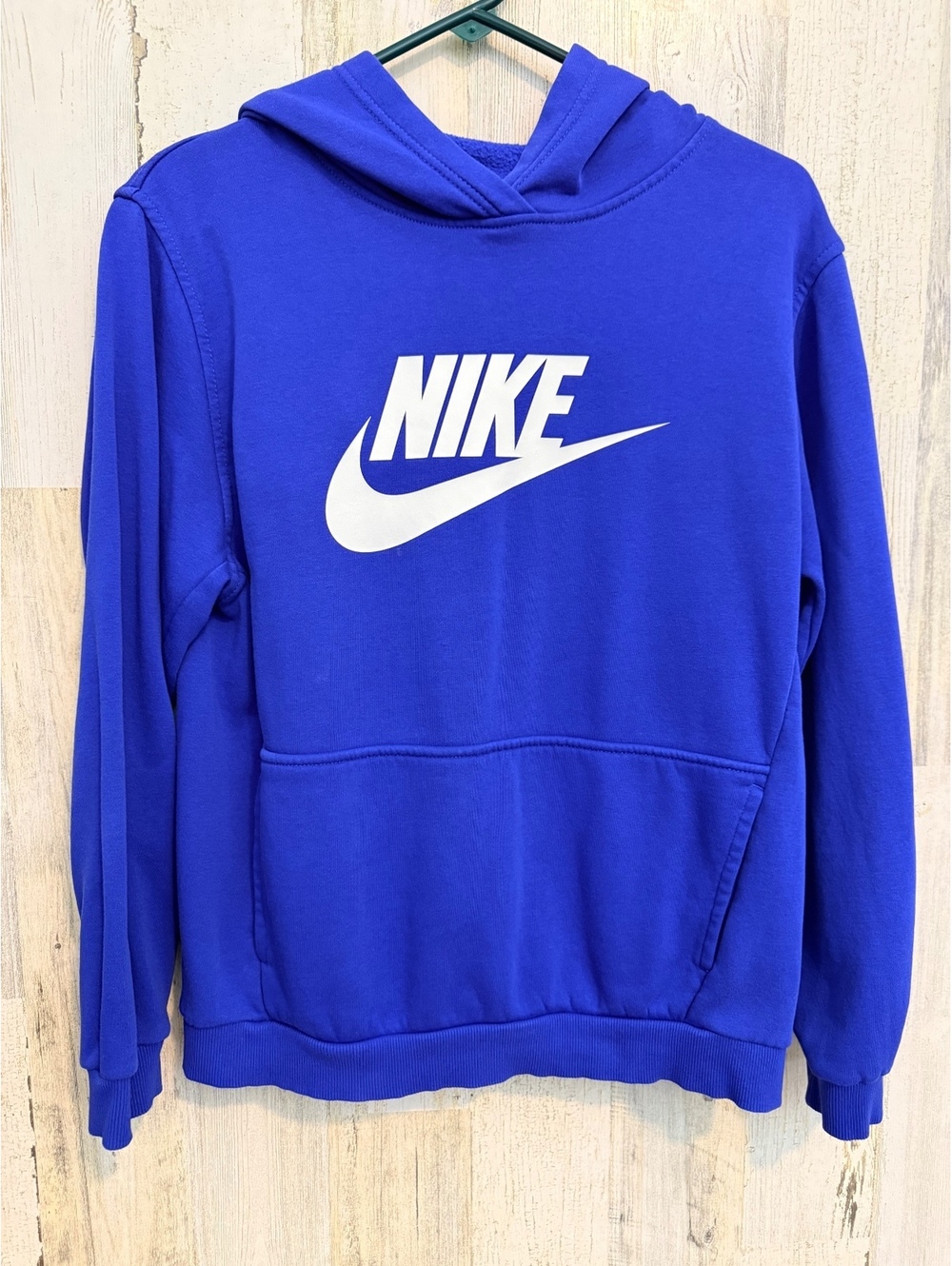 Nike Boys XL Hoodie Blue Cotton Polyester Blend Pullover